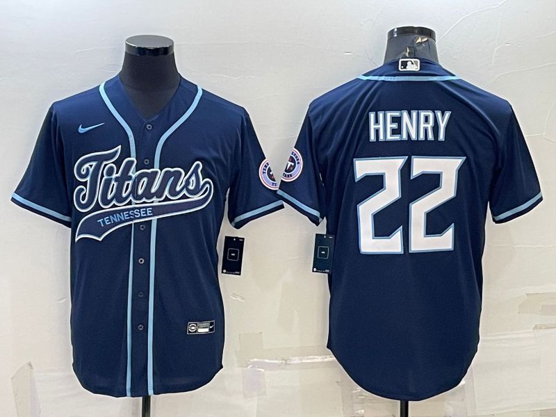 Men Tennessee Titans #22 Henry Dark Blue 2022 Nike Co branded NFL Jersey->indianapolis colts->NFL Jersey